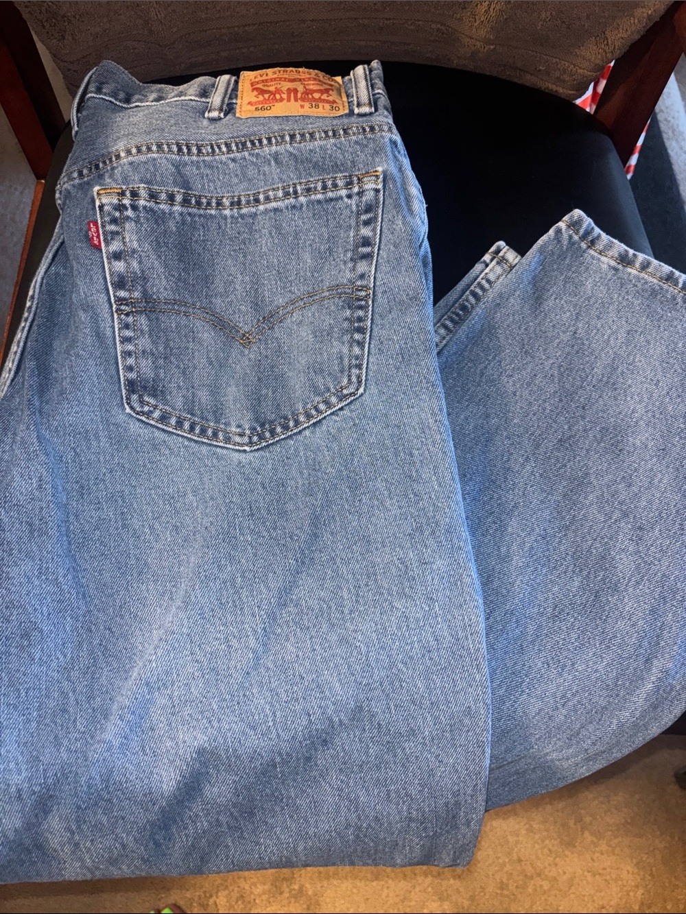 Levi's Straight Leg Light Blue Denim Jeans